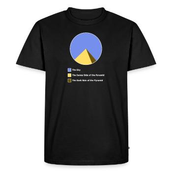Le côté obscur de la pyramide | des images amusantes - T-shirt Premium bio Homme - noir - Devant - Nico (187cm)