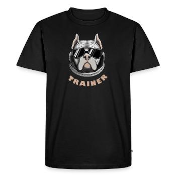 Pitbull Retro Sneakers Dog Terrier - T-shirt Premium bio Homme - noir - Devant - Nico (187cm)