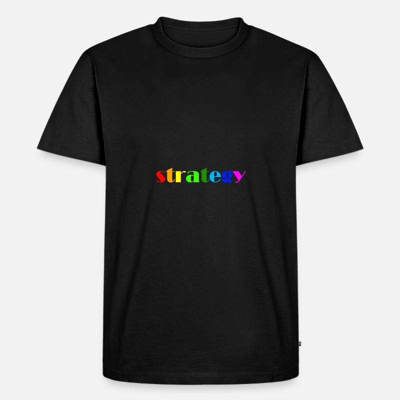 Strategy - Männer Premium Bio T-Shirt - Schwarz