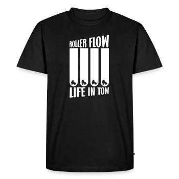 Roller Skate Roller Flow Life In Tow Cadeaux - T-shirt Premium bio Homme - noir - Devant - Nico (187cm)