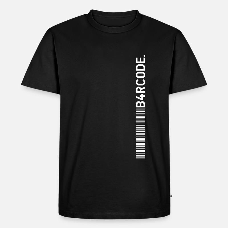 B4RCODE. Line black - Männer Premium Bio T-Shirt - Schwarz