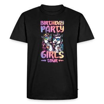 Visite des filles d’anniversaire - T-shirt Premium bio Homme - noir - Devant - Nico (187cm)