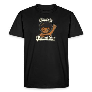 Black is Beautiful - black lives matter - Men's Premium Organic T-Shirt - black - Front - Nico (187cm)