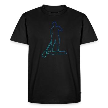Sup Standup Paddle Paddle Standup P - T-shirt Premium bio Homme - noir - Devant - Nico (187cm)