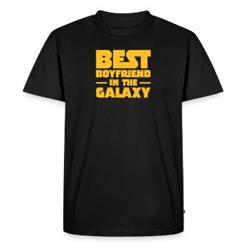 Best Boyfriend In The Galaxy - Men's Premium Organic T-Shirt - black - Front - Nico (187cm)