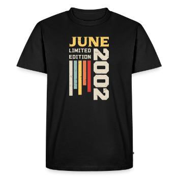 June 2002 - Birthday gift June 2002 June - Men's Premium Organic T-Shirt - black - Front - Nico (187cm)