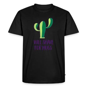 Cactus - Shave - Men's Premium Organic T-Shirt - black - Front - Nico (187cm)