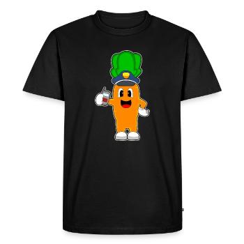 Carrot Policier Microphone Police - T-shirt Premium bio Homme - noir - Devant - Nico (187cm)
