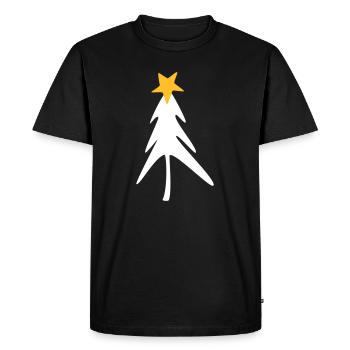 Sapin Étoile Noël Noël skandi - T-shirt Premium bio Homme - noir - Devant - Nico (187cm)