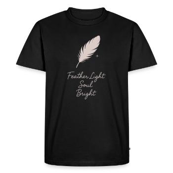 Feather And Dream Boho Festival Spiritual Pattern - Men's Premium Organic T-Shirt - black - Front - Nico (187cm)