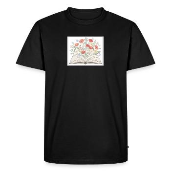 Livres - T-shirt Premium bio Homme - noir - Devant - Nico (187cm)