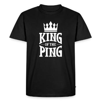 King of the ping - Men's Premium Organic T-Shirt - black - Front - Nico (187cm)