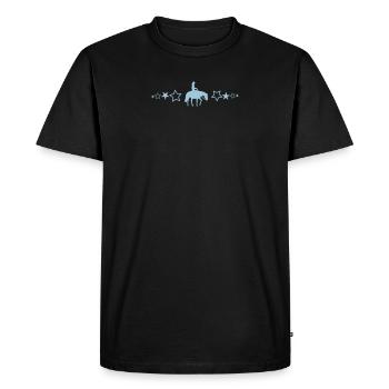 Pleasure Horse with stars - Men's Premium Organic T-Shirt - black - Front - Nico (187cm)