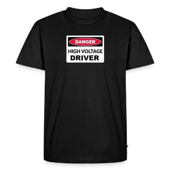 HIGH VOLTAGE Driver - T-shirt Premium bio Homme - noir - Devant - Nico (187cm)
