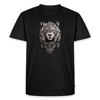 Lions Dream Catcher - Men's Premium Organic T-Shirt - black - Front - Nico (187cm)