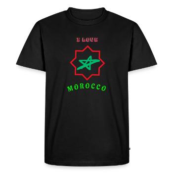 J’aime le Maroc - T-shirt Premium bio Homme - noir - Devant - Nico (187cm)