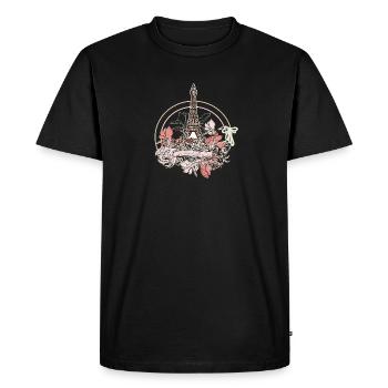 Paris - T-shirt Premium bio Homme - noir - Devant - Nico (187cm)