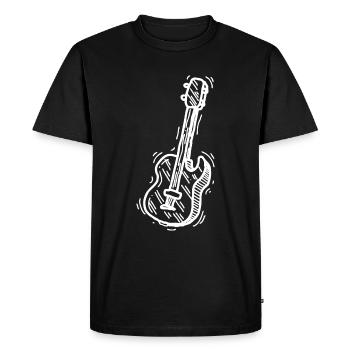 Guitarist guitar musician guitar - Men's Premium Organic T-Shirt - black - Front - Nico (187cm)