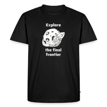 Explorez la dernière frontière rétro de l’espace extra-atmosphérique - T-shirt Premium bio Homme - noir - Devant - Nico (187cm)