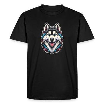 Siberian husky - T-shirt Premium bio Homme - noir - Devant - Nico (187cm)