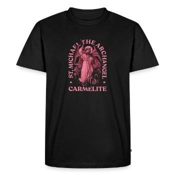 archangel saint religion god angel faith michael - Men's Premium Organic T-Shirt - black - Front - Nico (187cm)