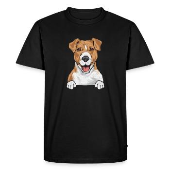 Jack Russell Terrier - T-shirt Premium bio Homme - noir - Devant - Nico (187cm)