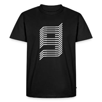 Unique number 9 "White" - Men's Premium Organic T-Shirt - black - Front - Nico (187cm)