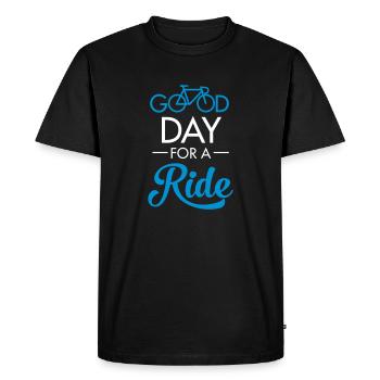 Good Day For A Ride - Men's Premium Organic T-Shirt - black - Front - Nico (187cm)