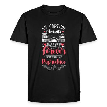 Image du photographe - T-shirt Premium bio Homme - noir - Devant - Nico (187cm)