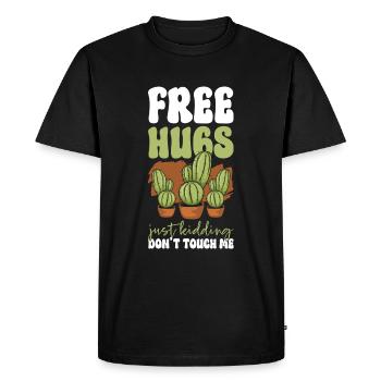 Il suffit de regarder la devise antisociale - T-shirt Premium bio Homme - noir - Devant - Nico (187cm)