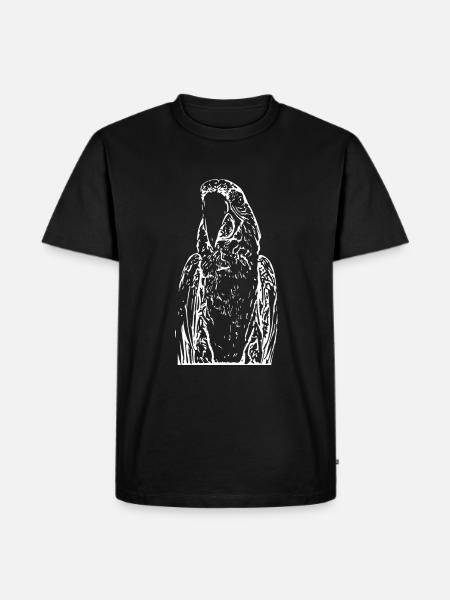 Parrots Bird White - Men's Premium Organic T-Shirt - black