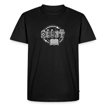 L’upcycling - T-shirt Premium bio Homme - noir - Devant - Nico (187cm)