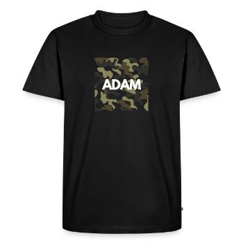 Adam Nom Hoodie Hommes Bonne Qualité Camouflage - T-shirt Premium bio Homme - noir - Devant - Nico (187cm)