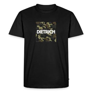 Lockrich Name Hoodie Hommes bonne qualité camoufla - T-shirt Premium bio Homme - noir - Devant - Nico (187cm)