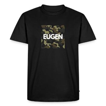 Eugen Nom Hoodie Hommes bonne qualité camouflage - T-shirt Premium bio Homme - noir - Devant - Nico (187cm)