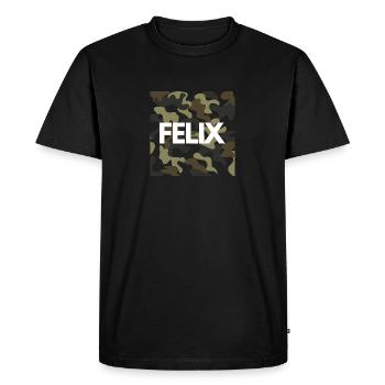 Felix Nom Hoodie Hommes Bonne Qualité Camouflage - T-shirt Premium bio Homme - noir - Devant - Nico (187cm)