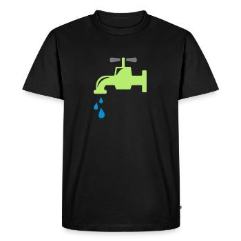 robinet - T-shirt Premium bio Homme - noir - Devant - Nico (187cm)