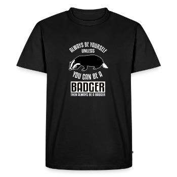 Je suis un blaireau - T-shirt Premium bio Homme - noir - Devant - Nico (187cm)