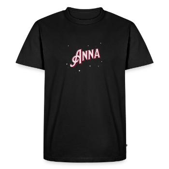 Anna nomme des noms personnalisés - T-shirt Premium bio Homme - noir - Devant - Nico (187cm)