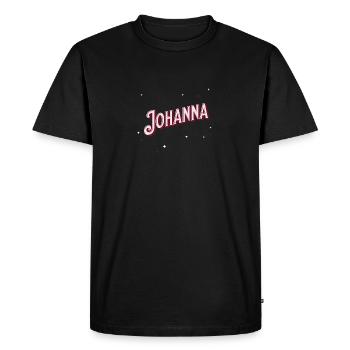 Nom de Johanna personnalisé - T-shirt Premium bio Homme - noir - Devant - Nico (187cm)