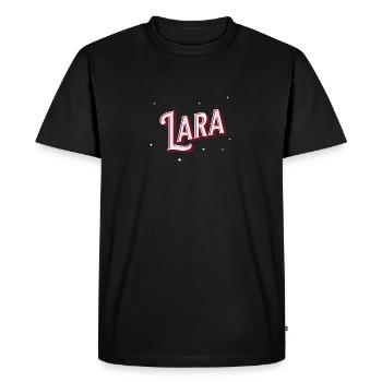 Lara name personalized - Men's Premium Organic T-Shirt - black - Front - Nico (187cm)