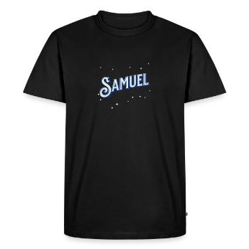 Samuel name personalized - Men's Premium Organic T-Shirt - black - Front - Nico (187cm)