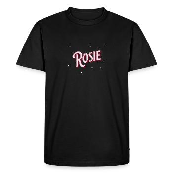 Nom Rosie personnalisé - T-shirt Premium bio Homme - noir - Devant - Nico (187cm)