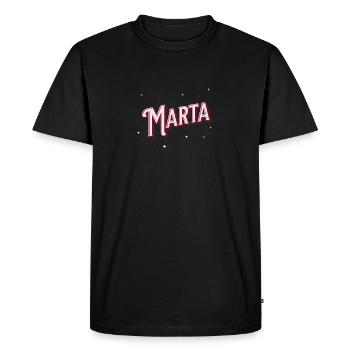 Marta name personalized - Men's Premium Organic T-Shirt - black - Front - Nico (187cm)