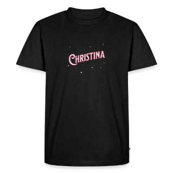 Christina name personalized - Men's Premium Organic T-Shirt - black - Front - Nico (187cm)