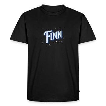 Finn names personalized - Men's Premium Organic T-Shirt - black - Front - Nico (187cm)