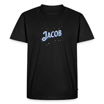 Jacob names personalized - Men's Premium Organic T-Shirt - black - Front - Nico (187cm)