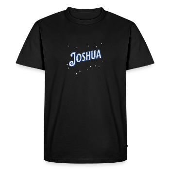 Nom joshua personnalisé - T-shirt Premium bio Homme - noir - Devant - Nico (187cm)