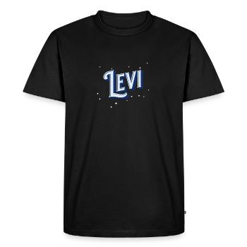 Levi noms personnalisés - T-shirt Premium bio Homme - noir - Devant - Nico (187cm)
