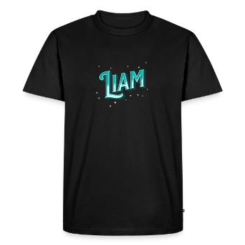Liam name personalized - Men's Premium Organic T-Shirt - black - Front - Nico (187cm)